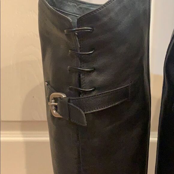 Eden Shoes black leather Over The Knee back buckle EU 37 Italy - Picture 7 of 12